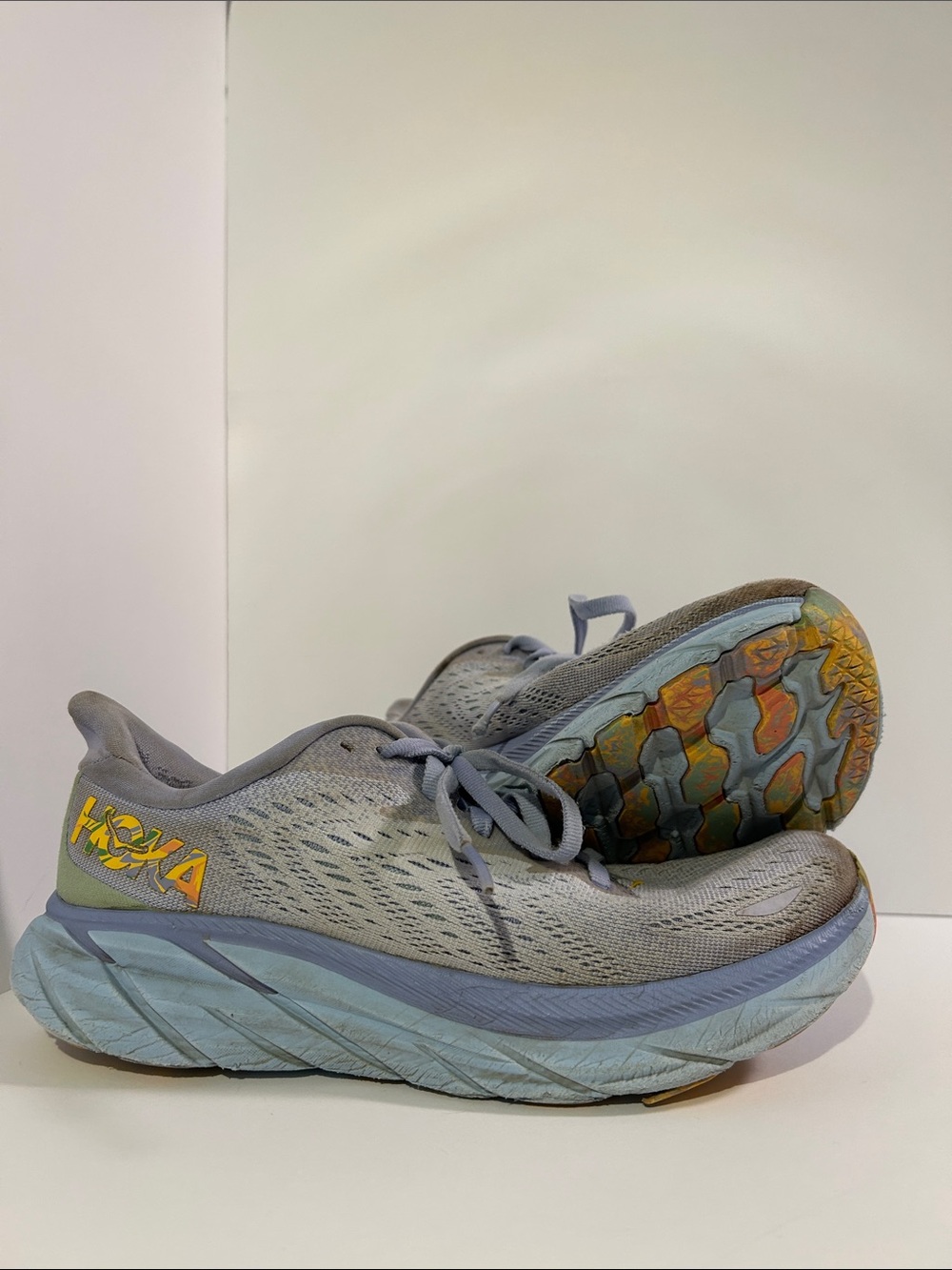 Women’s US size7 HOKA Women’s Light Blue Running Shoe – Cushioned Support